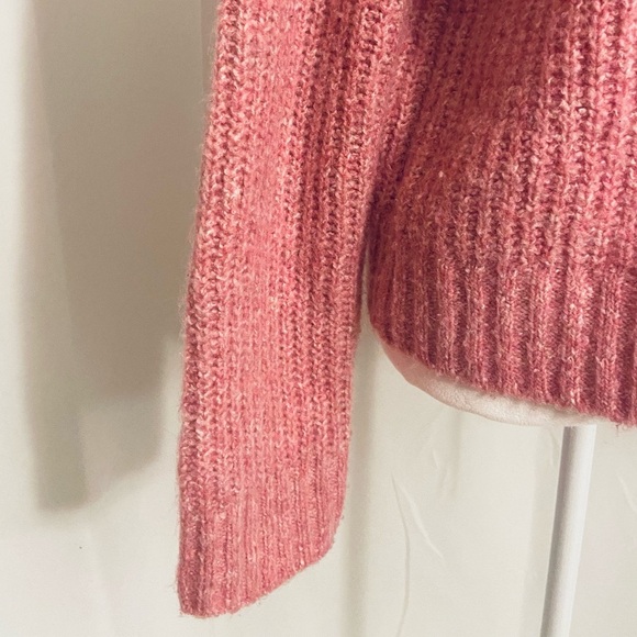 Sincerely Jules Waffle Knit 1/4 Zip High Neck Sweater Size Medium - Picture 3 of 7